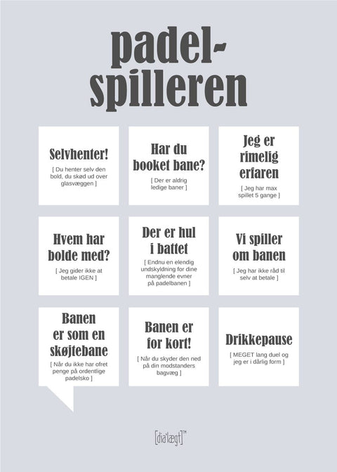 Padelspilleren Plakat