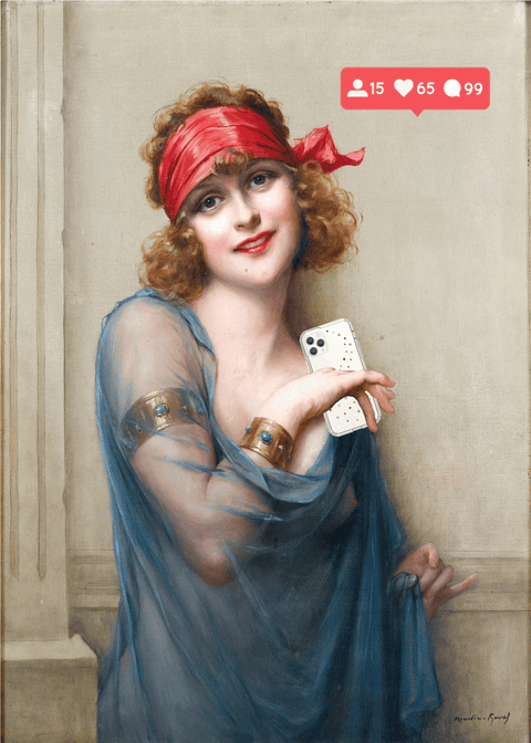 Phone girl - Kunst remake plakat