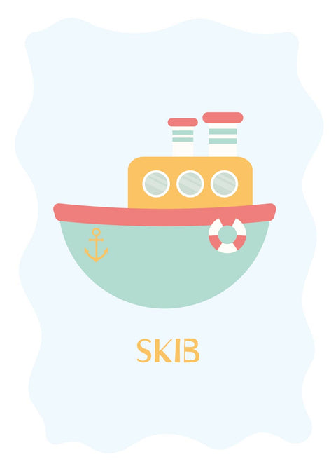 Skib - Børneplakat