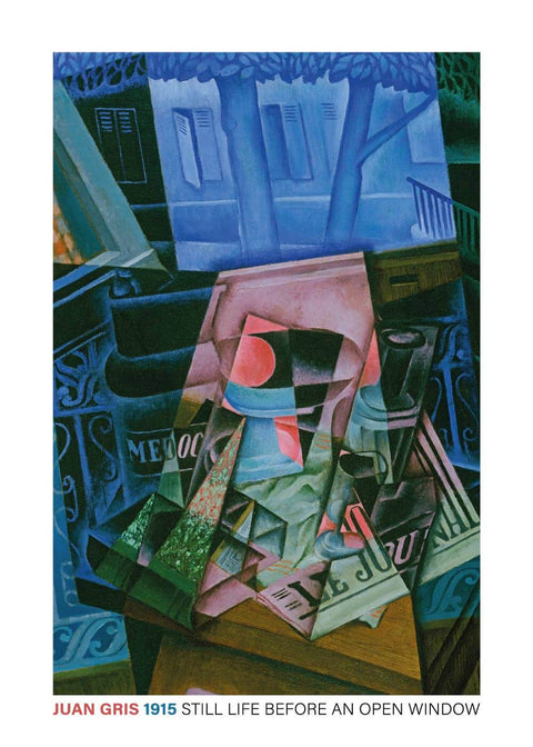 Still life before an open window - Juan Gris kunstplakat