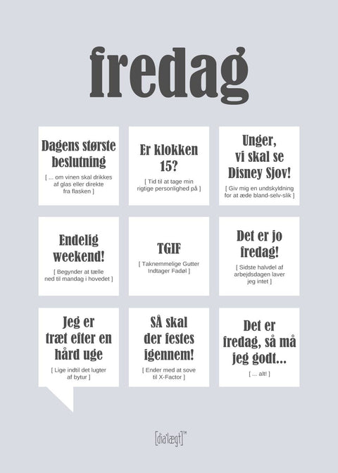 Fredag plakat