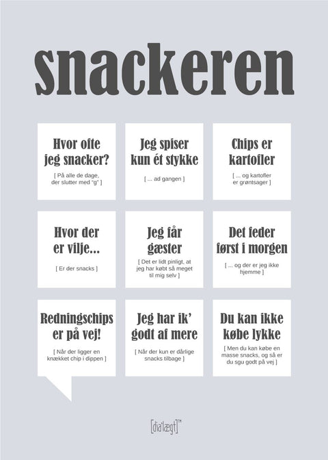 Snackeren plakat