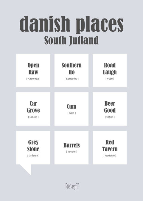 Danish places - South Jutland Plakat