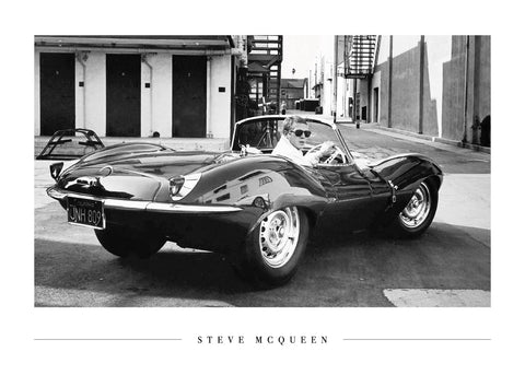 Steve McQueen and his car - Plakat