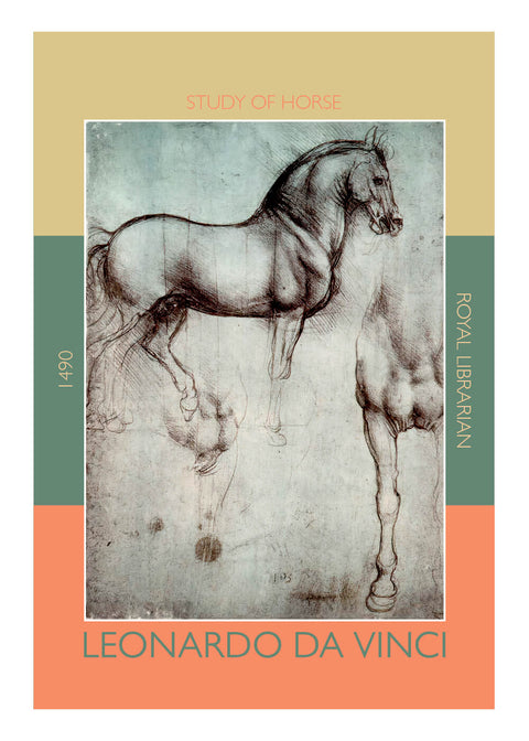 Study of horse - Leonardo da Vinci kunstplakat