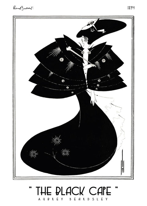 The black cape - Aubrey Beardsley kunstplakat