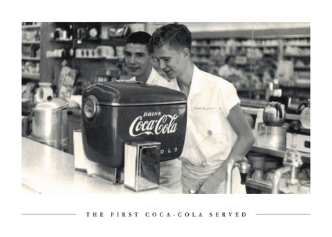 The first Coca-Cola served - Plakat