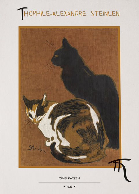 Zwei katzen - Théophile Steinlen museumsplakat