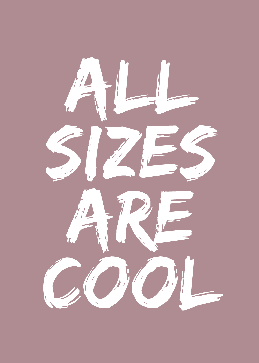 Billede af All sizes are cool - Body positivity plakat