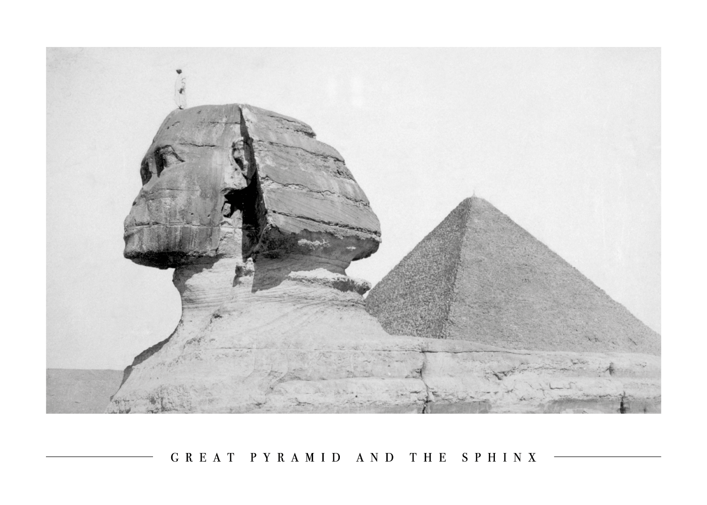 Billede af Great Pyramid and the Sphinx - Plakat