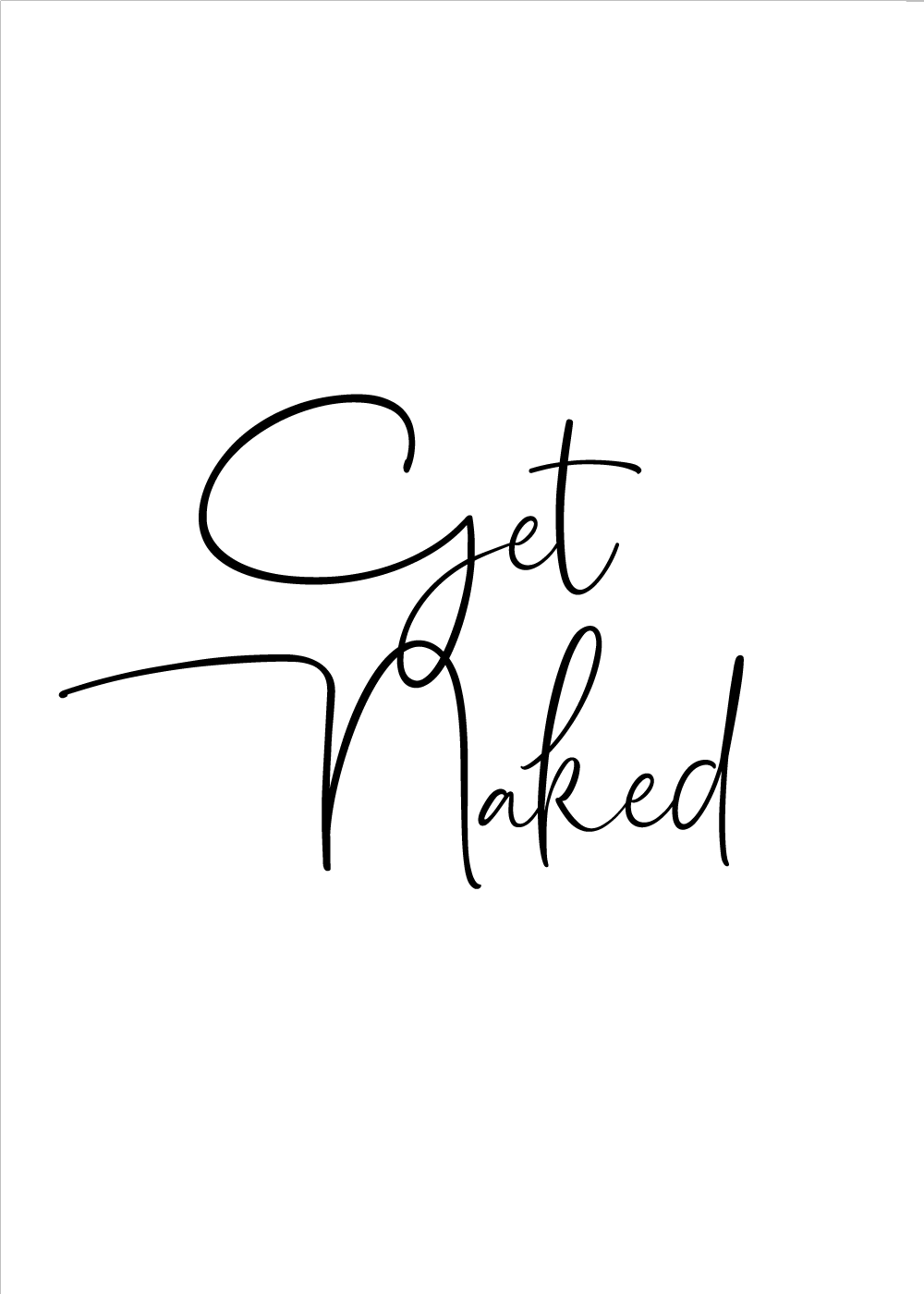 Billede af Get naked - Toilet plakat