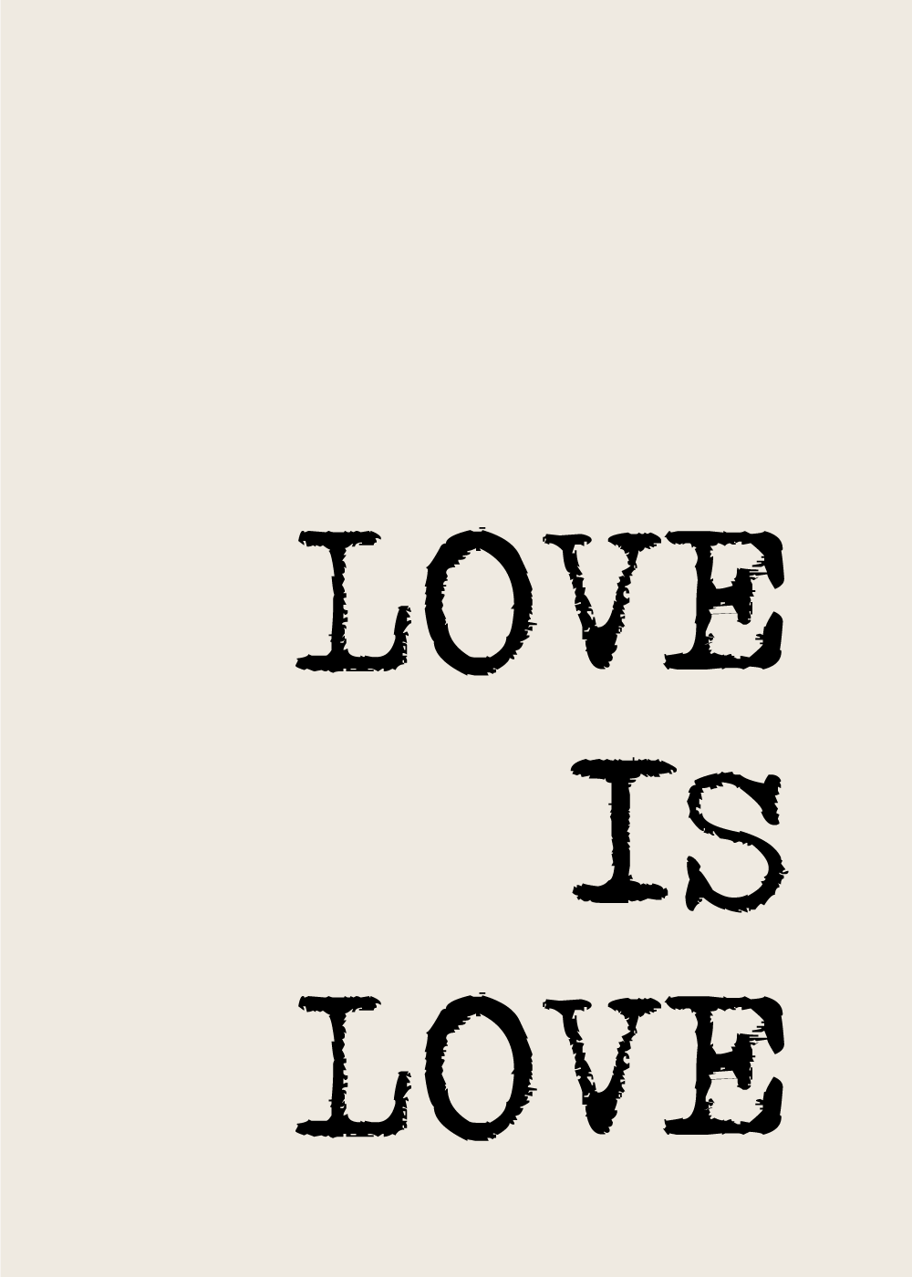 Billede af Love is love - LGBT plakat