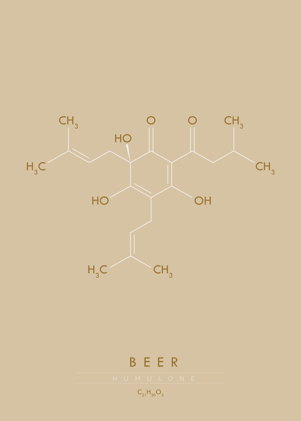 Billede af Beer - Molekyle plakat