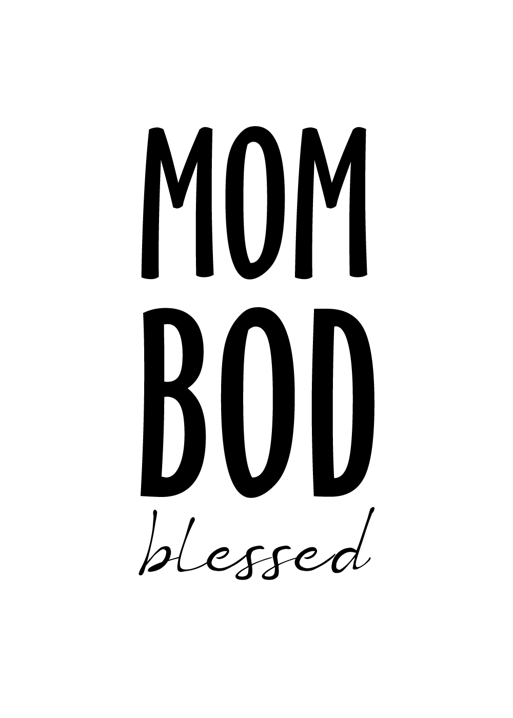 Billede af Mom bod - Body positivity plakat
