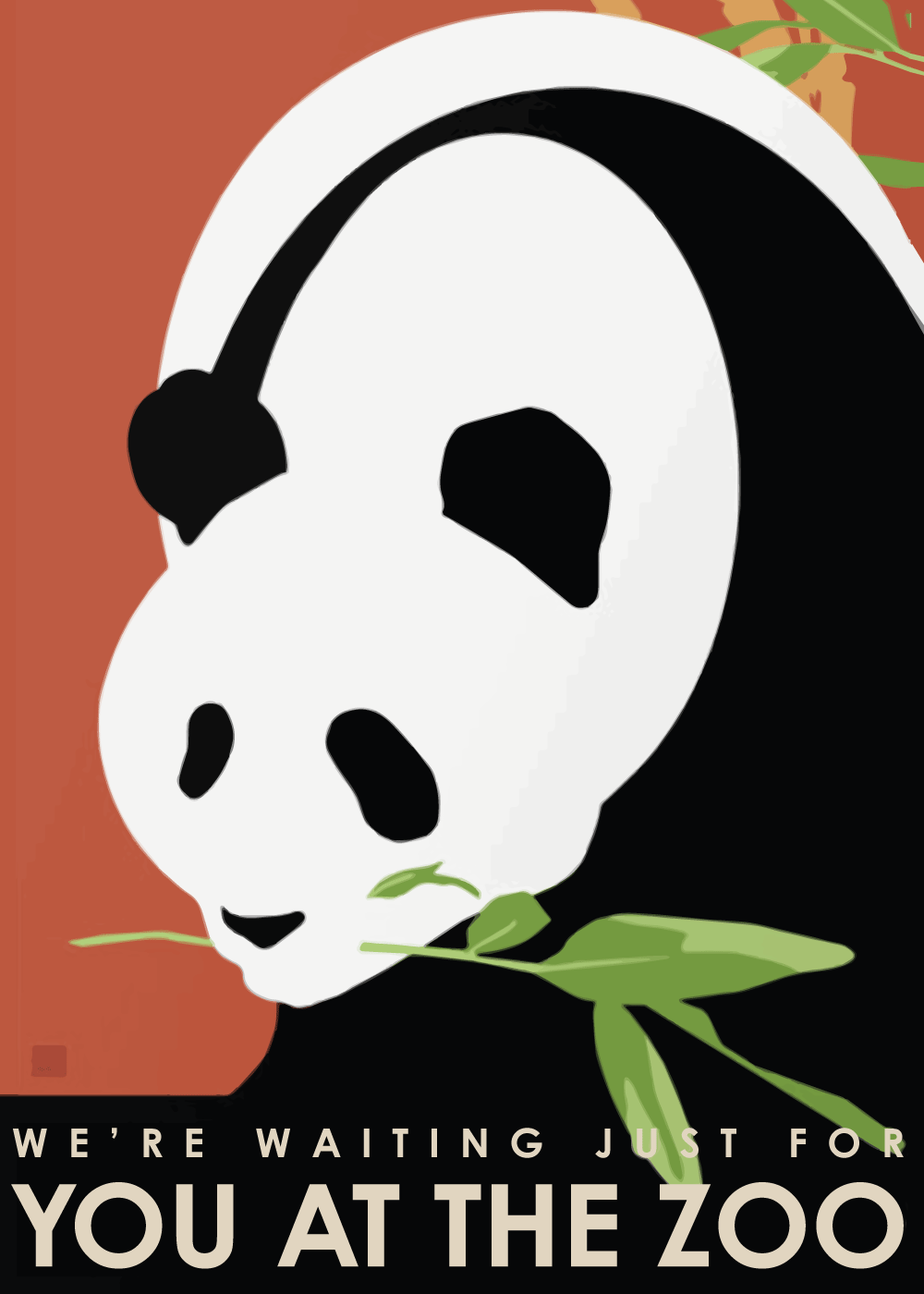 Billede af Zoo plakat - Panda 3