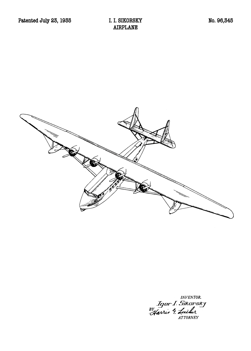 Billede af Fly plakat 2 - Original patent tegning