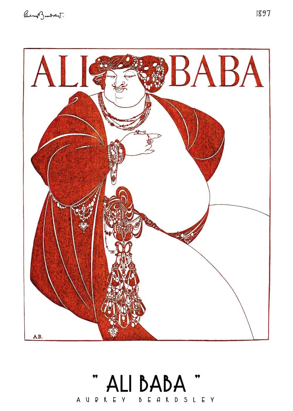 Ali Baba - Aubrey Beardsley kunstplakat