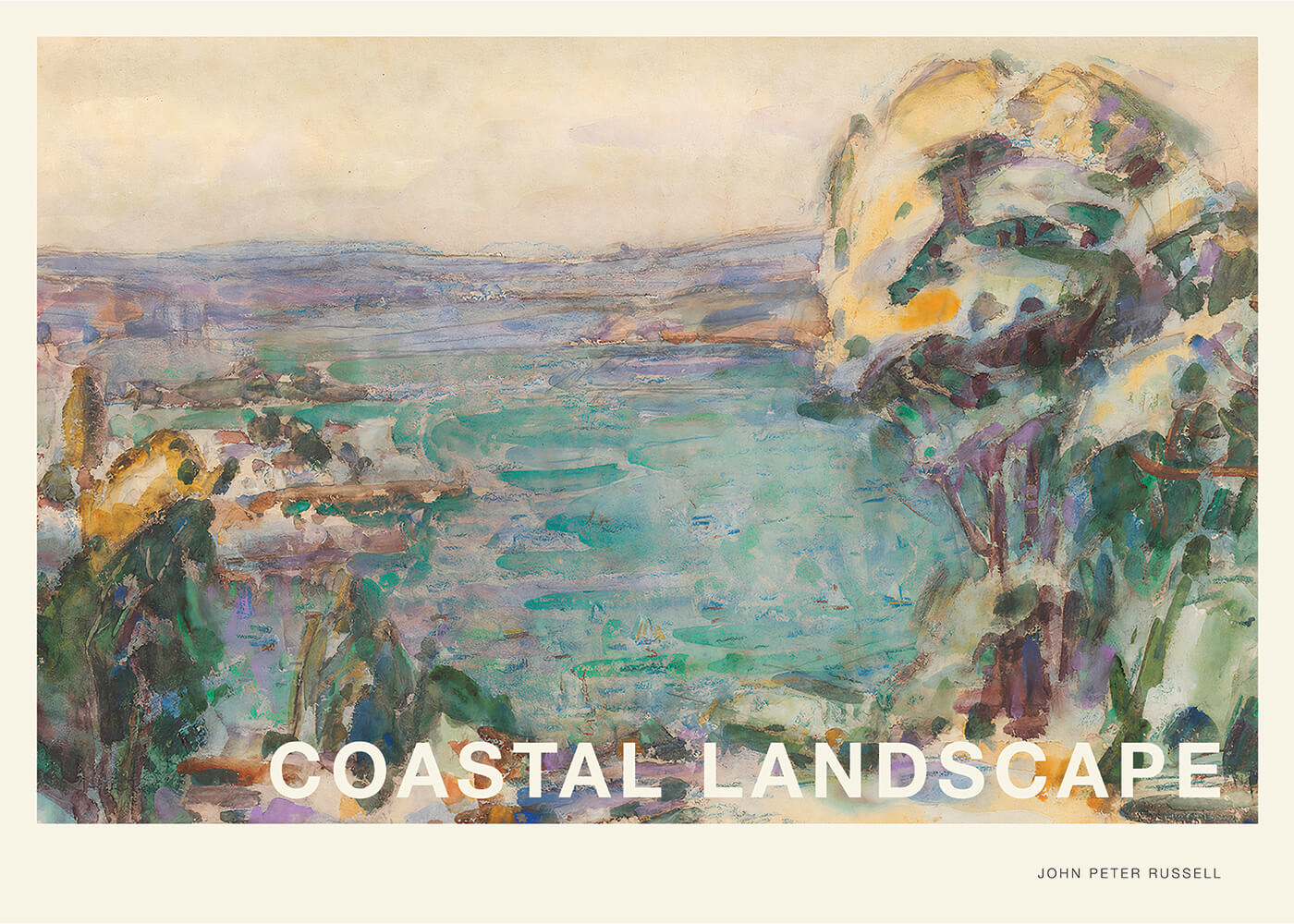 Billede af Coastal landscape - John Peter Russell kunstplakat