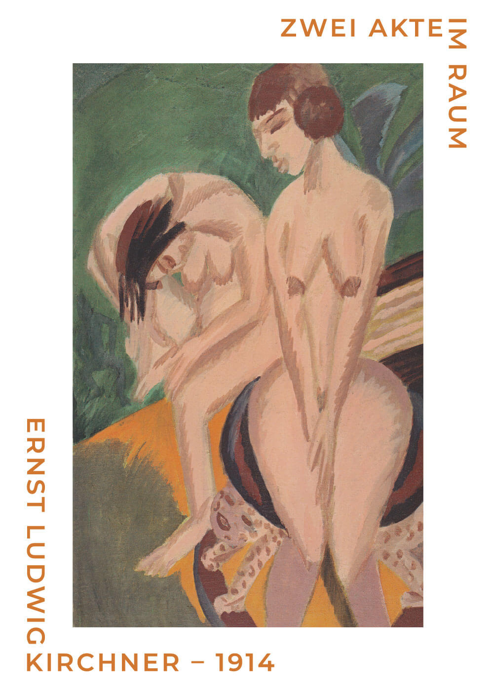 Billede af Zwei akteim raum - Ernst L. Kirchner museumsplakat