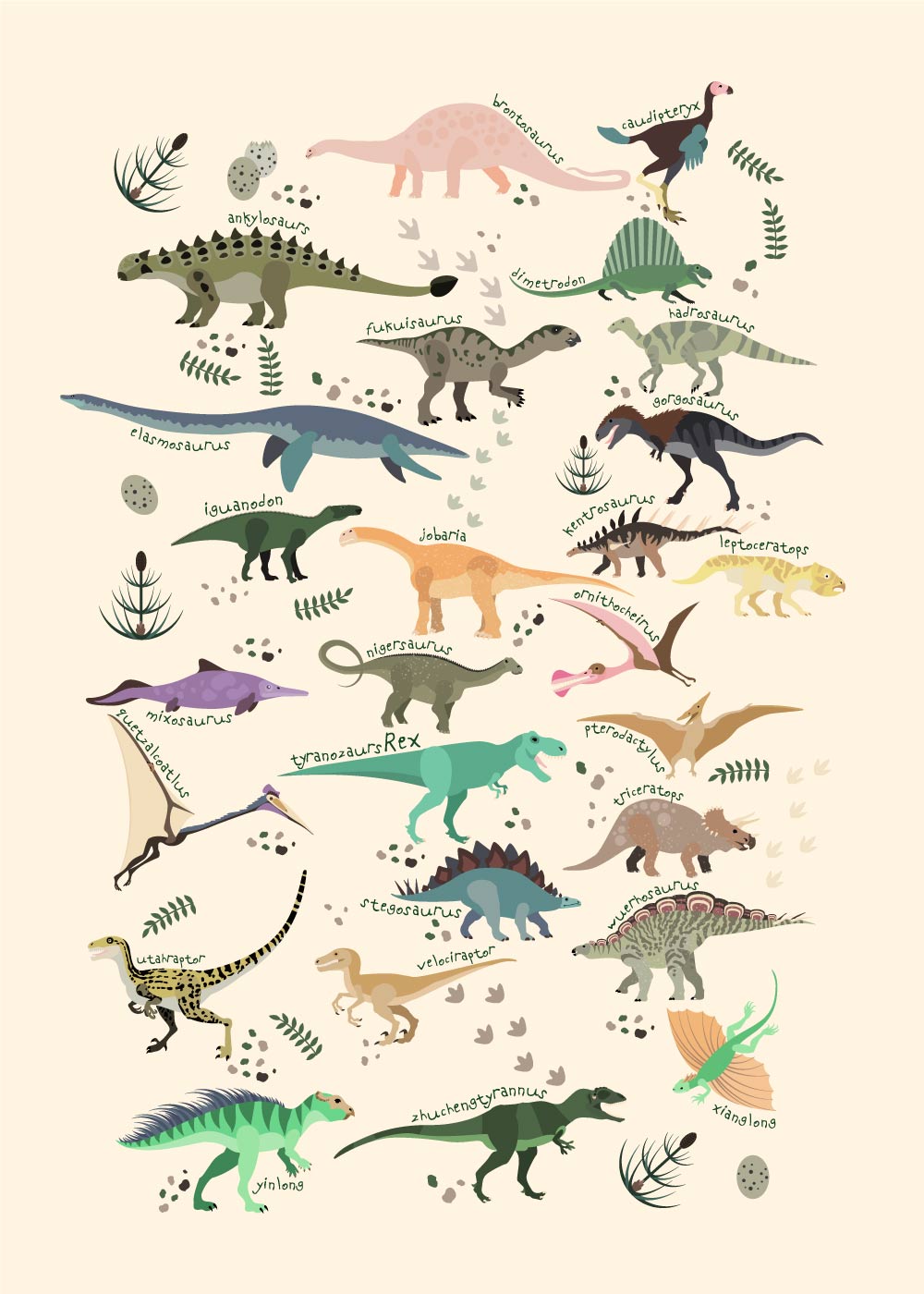 Dinosaurer ll - Børneplakat