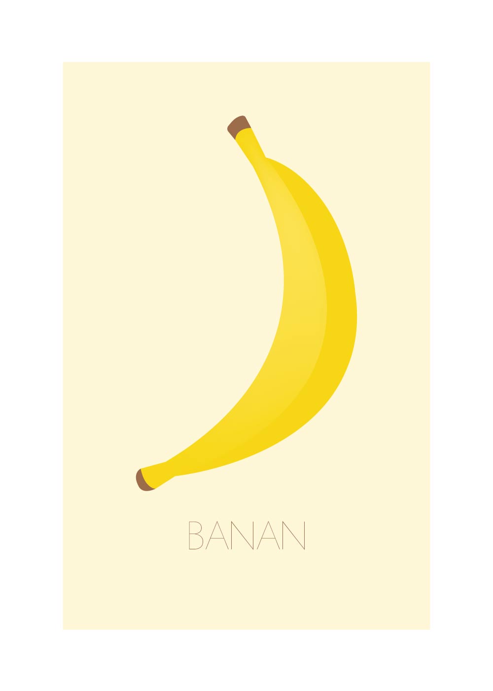Banan - Børneplakat