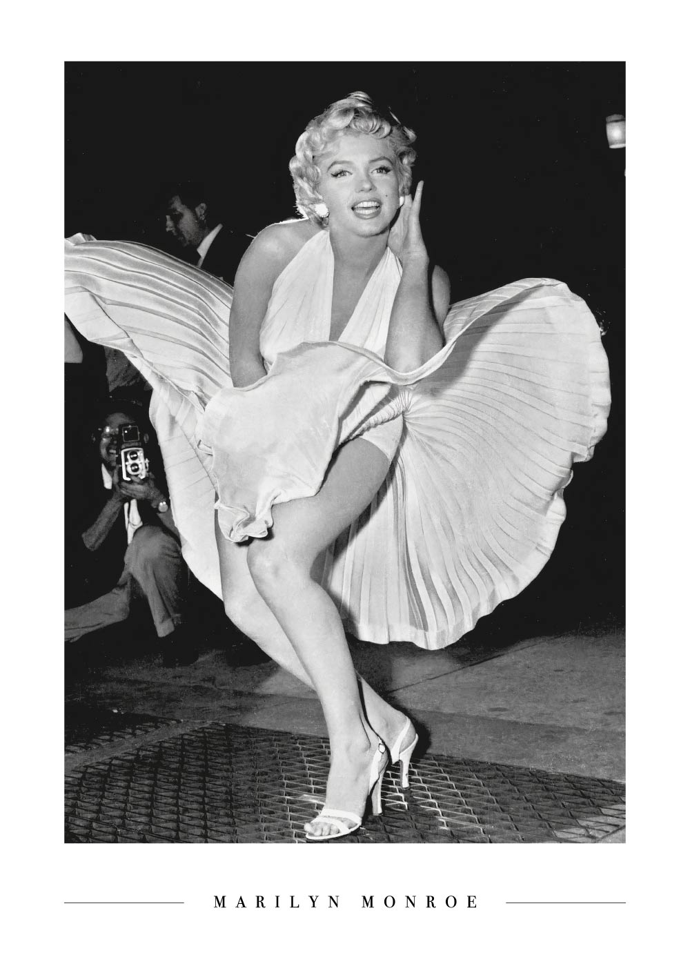 Billede af Marilyn Monroe and the dress - Plakat