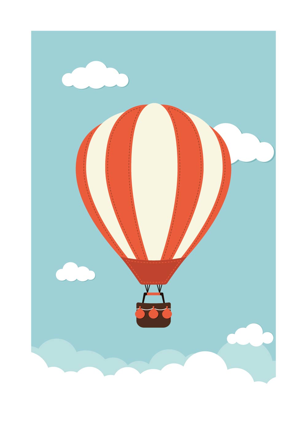 Luftballon - Børneplakat