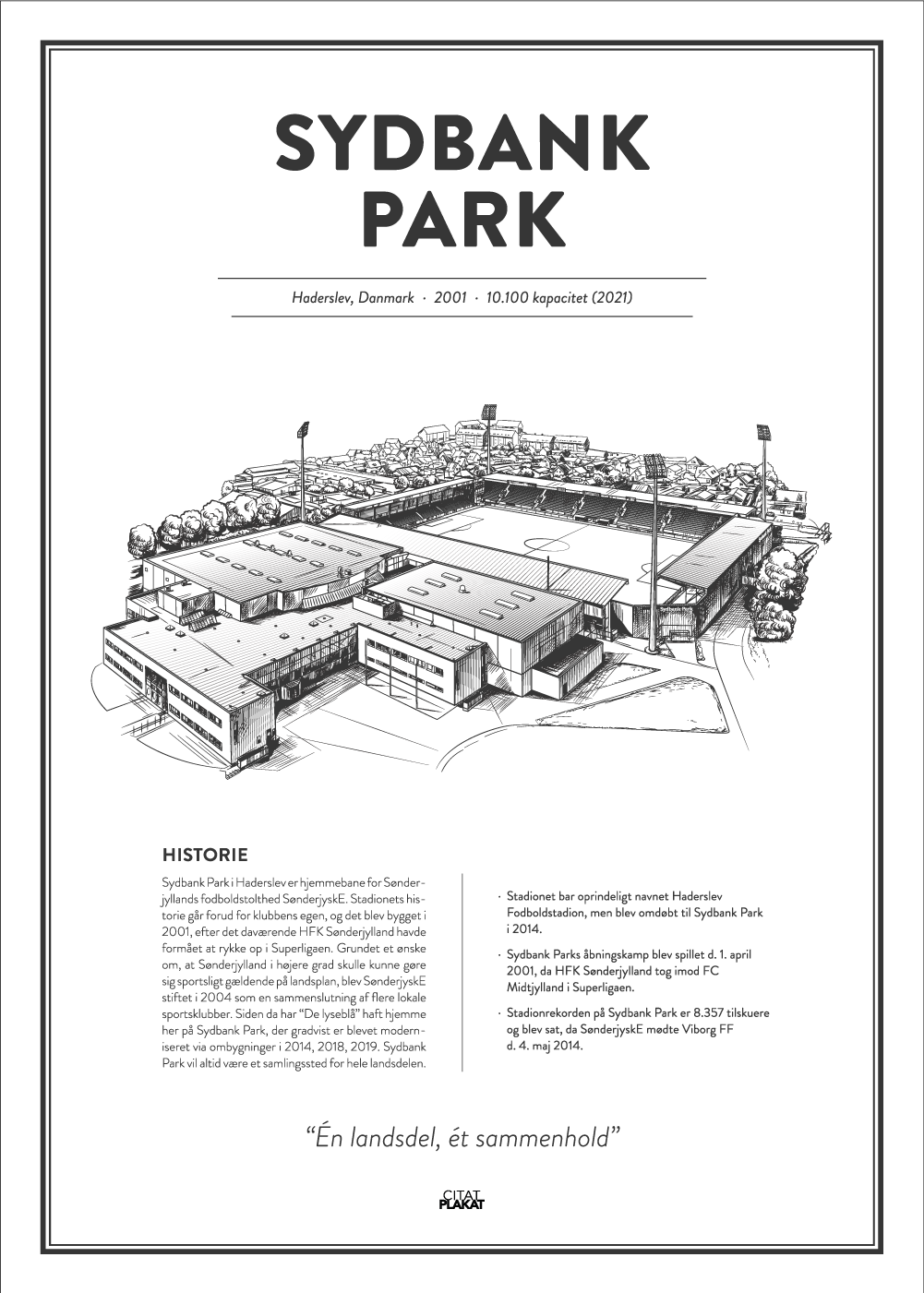 Billede af Sydbank Park - SønderjyskE arena - stadionplakat