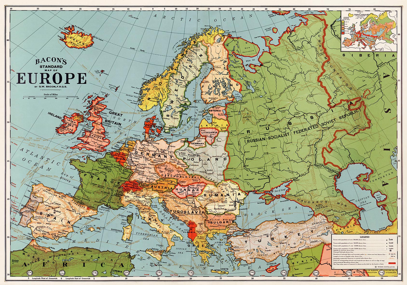 Billede af Europa Kort Plakat