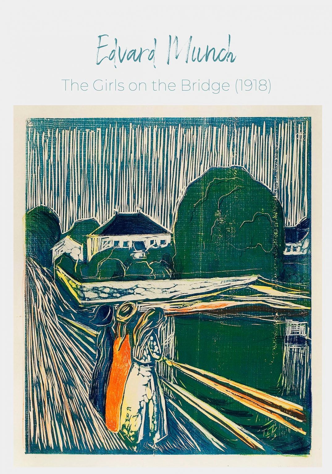 Køb The girls on the bridge plakat